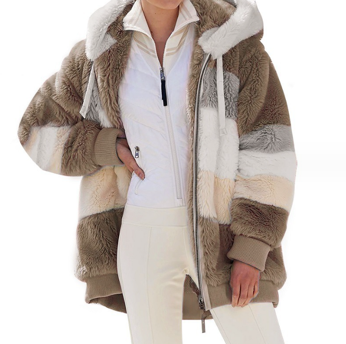 Women's Plush Multicolor Jacket