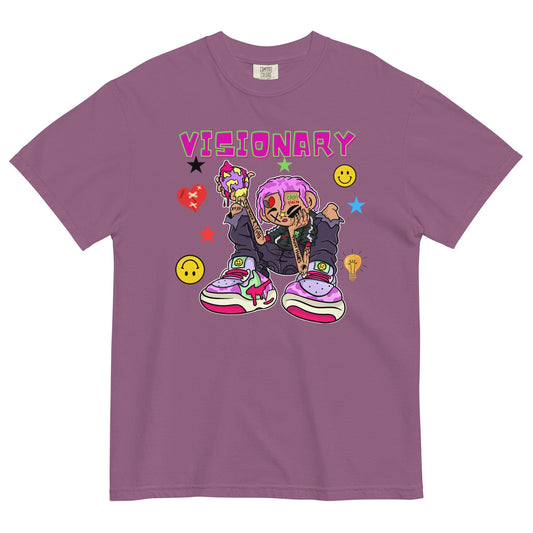 Visionary unisex garment-dyed heavyweight t-shirt - Drivestar Clothing